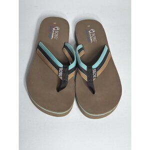 Bobs Thong Flip Flop Sandals Women’s 9 Brown And Blue